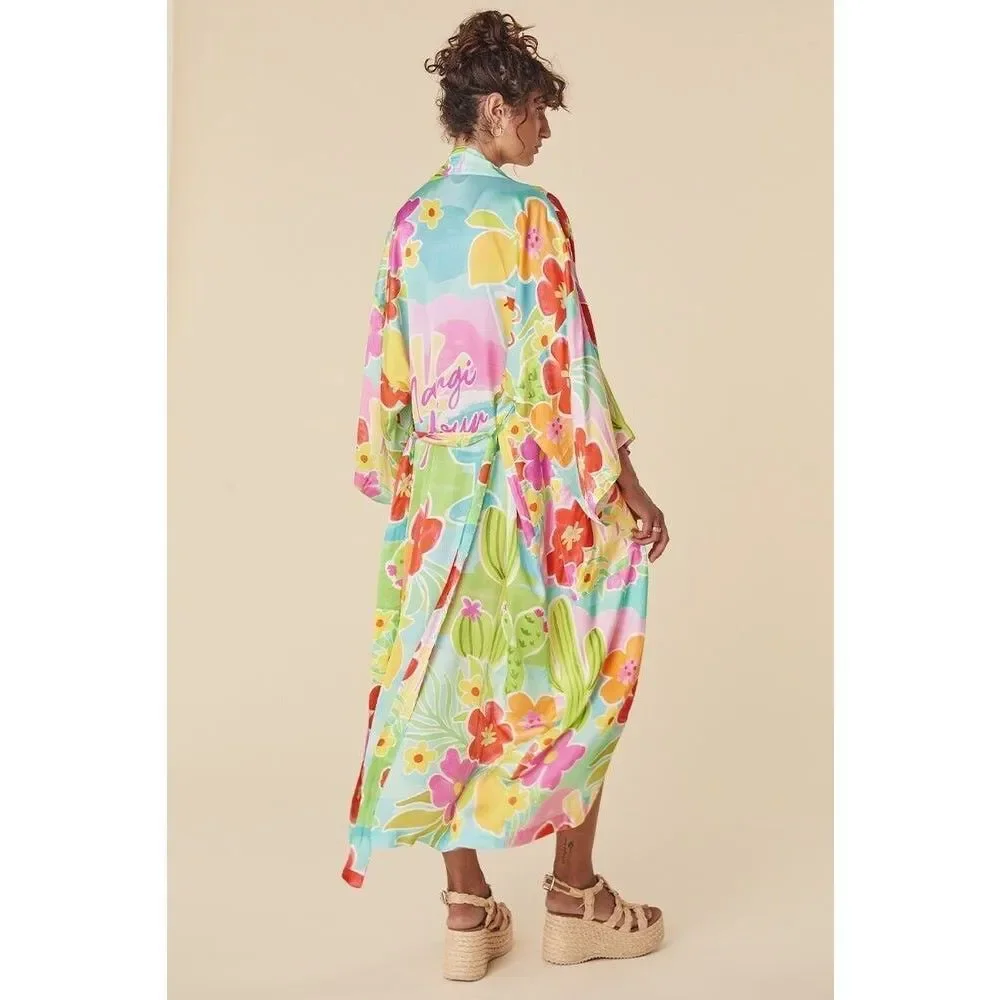 NWT Spell Margi Hour Maxi Robe Tutti Fruiti Size, M/L